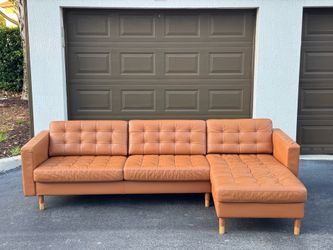 Couch/Sofa Sectional - Leather - Camel - Delivery Available 🚛