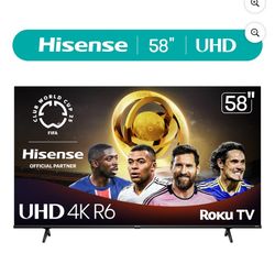 Hisense 58" Class 4K UHD LED LCD Roku Smart TV HDR R6 Series 58R6E3