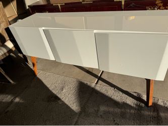 CB2 Alba Credenza, White Lacquer