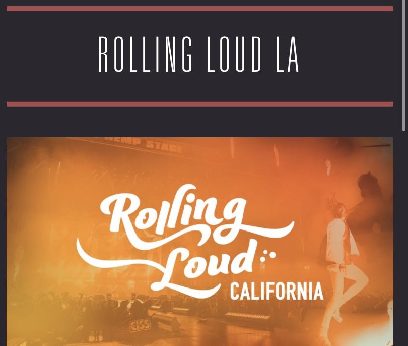 Rolling Loud LA 3-day GA pass 