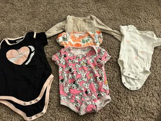 3x 0-3M Onsies 1 Newborn And 1 6-9M Onsie