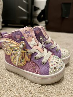 Sketchers Twinkle Toes Baby Girl Shoes Size 5