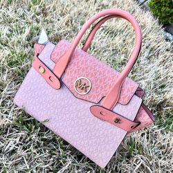 Michael Kors Carmen Medium Color-Block Logo Satchel