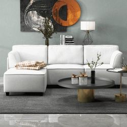 Modular Sectional Sofa with Ottoman