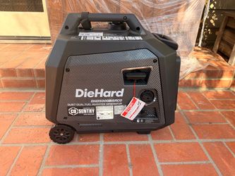 DieHard 5000W Dual Fuel Inverter Generator with Remote Start less than 80 hours used - with Gas Cans