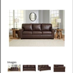 Ashley Leather Sofa Set-like New
