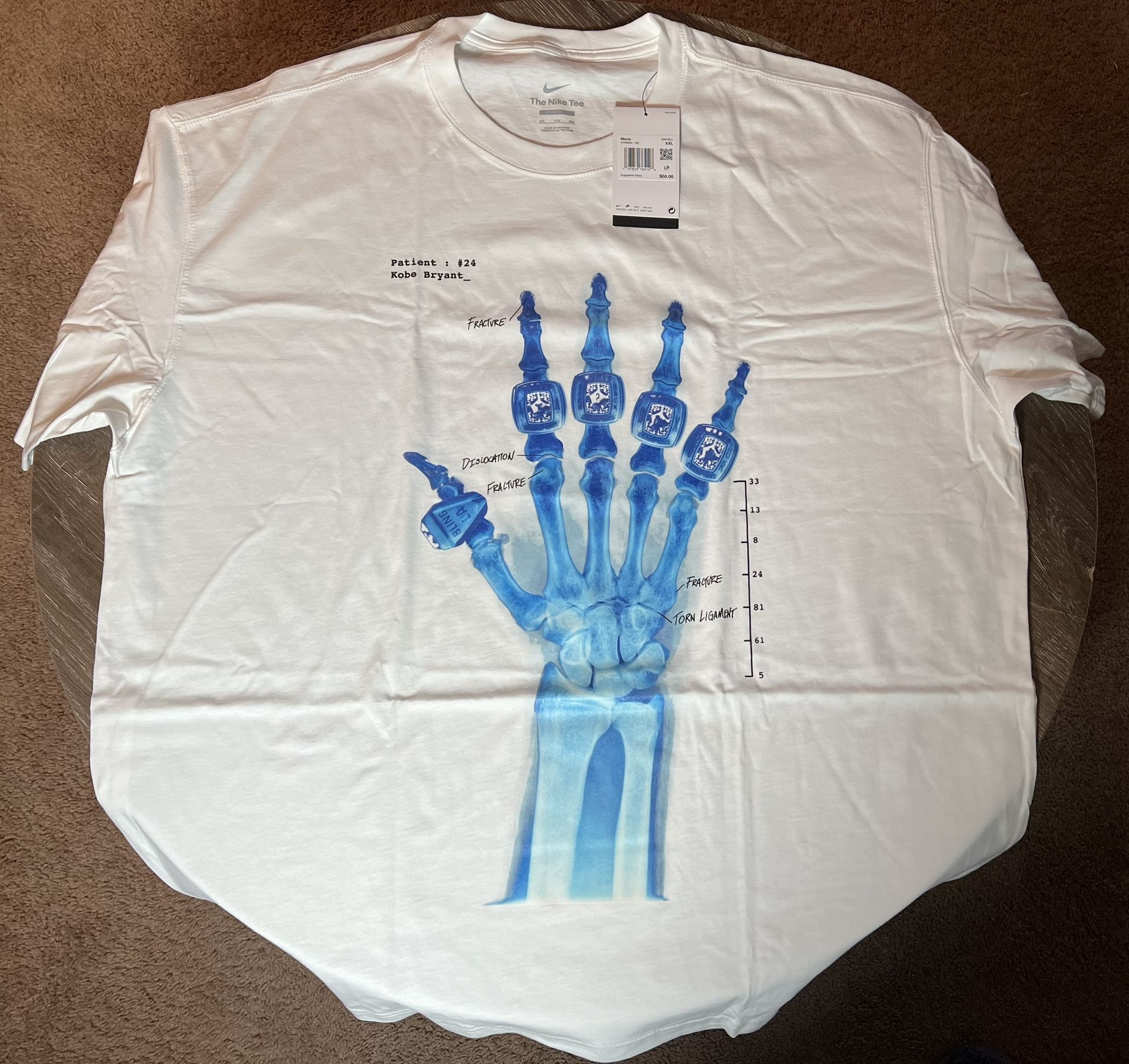 Nike Kobe M90 X-Ray T-Shirt - Broken Not Beaten | Men's Size XXL | HV6694-100 (NWT)