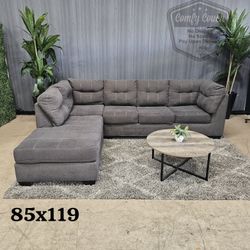 🛋️Comfy Gray Sectional Sofa (Delivery Available!! )