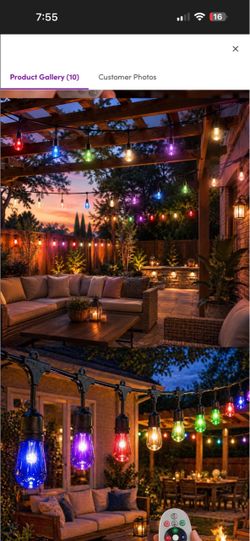 50Ft 25 bulbs Solar powered outdoor String light Garden light- Multi color
