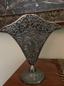 Vintage Metal ornate vase