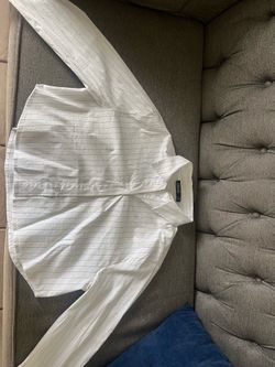 White striped gem button up