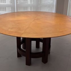 Chic Natural Wood Dining Table 