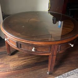 Beautiful Glass Top Coffee Table