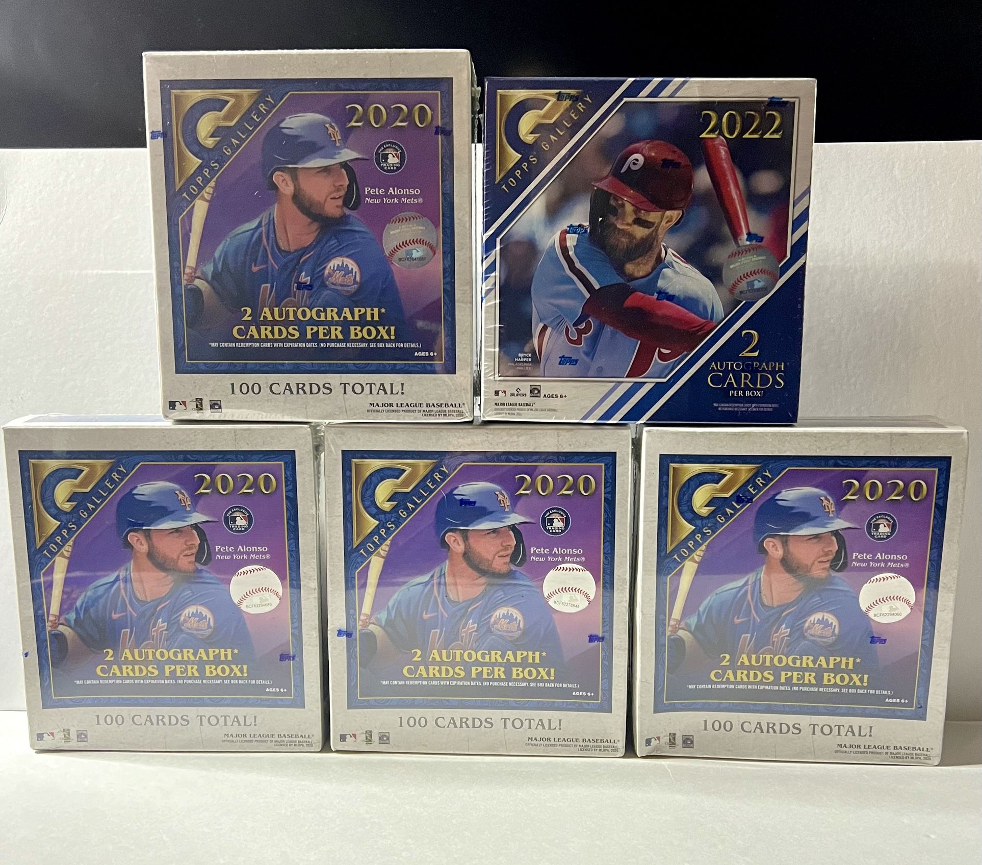 (4) 2020 Topps Gallery Baseball Monster Box (1) 2022 Topps Gallery Baseball Monster Box Brand New Sealed