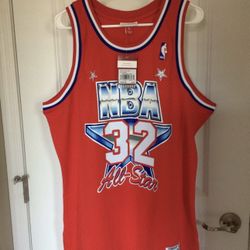 Medium New Mitchell & Ness Magic Johnson 1991 All Star Swingman Red Jersey