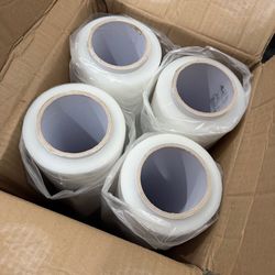 4 Rolls 18” x 1500ft Heavy Duty Stretch Wrap Film – 80 Gauge Clear Plastic Pallet Wrap Roll for Moving, Packing, Shipping & Storage Industrial Shrink