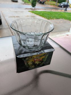 Elegance Clear Glass Salad Bowl