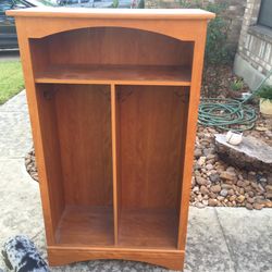 Multi purpose wood storage locker