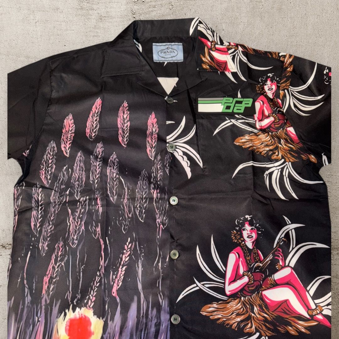 Prada Milano Black button Up