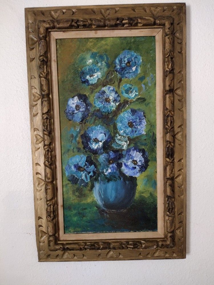 Vintage Flower Oil Painting