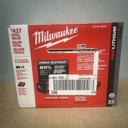 Milwaukee M18 18 Volt Lithium Ion High Output Starter Kit 48-59-1862S 