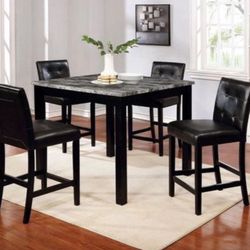 Brand New Gray/Black 5 Piece Dining Set