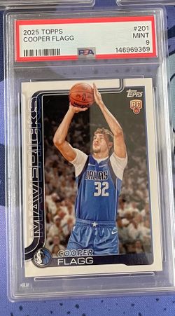 Cooper Flagg Rookie Card 2025 Topps #201 PSA 9