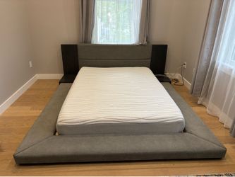 Queen Size Platform Bed and Sleep Number Mattress for Sale