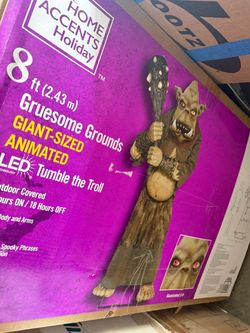 Home Accents Holiday 8 FT Wicked Woods Giant-Sized Animated LED Tumble the Troll