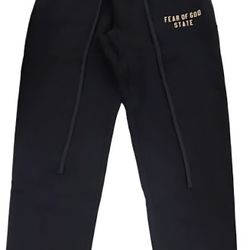 Fear Of God Essentials State 100% Authentic Black Heavy Fleece  Sweatpants Size XL
