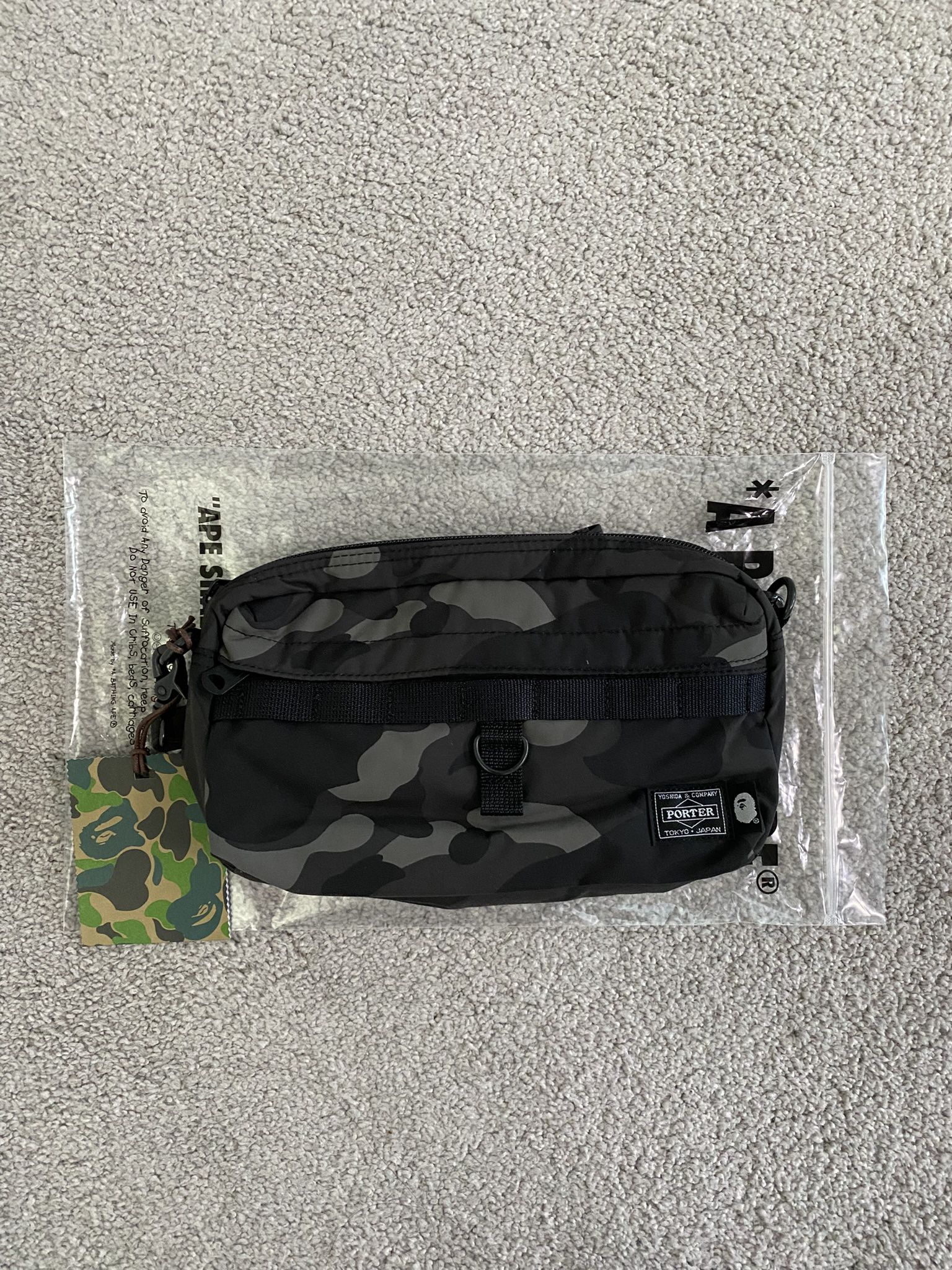 Bape x Porter Yoshida Black Camo Shoulder II Bag 
