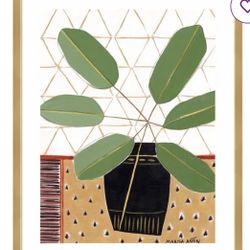 Maria Anon Art With Gold Frame 