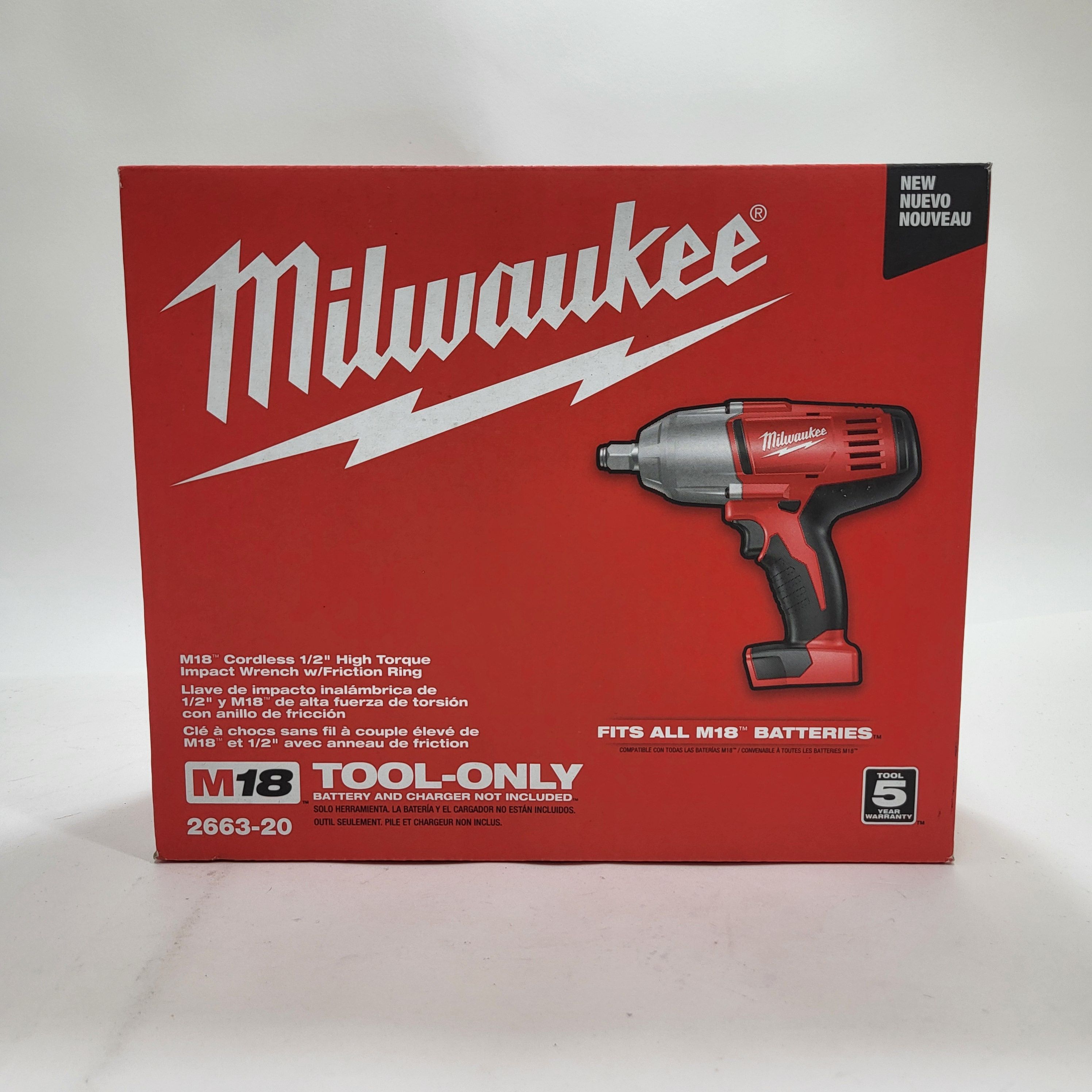 New Milwaukee 2663-20 M18 18V 1/2" Controlled Torque Compact Impact Wrench