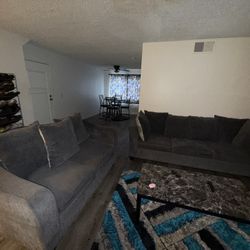 2 Fabric Couches- 1 Large, 1 Small 