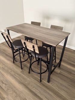 Bar height kitchen table with chairs