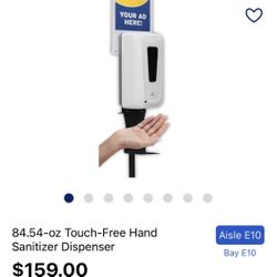 (1) Hand Sanitizer/ Soap Refillable Touch Free Motion Activated Dispenser 
