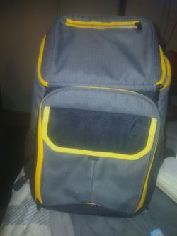 Gray and Yellow Backpack