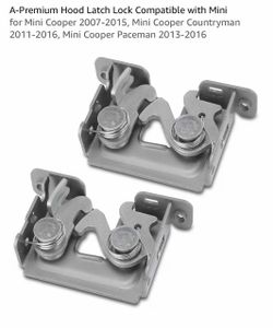 A-Premium Hood Latch Lock Compatible with Minifor Mini Cooper 2007-2015, 2 Pack