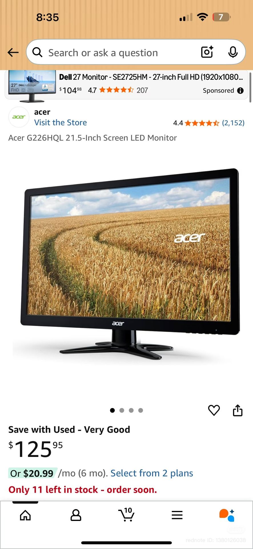 Acer Monitor