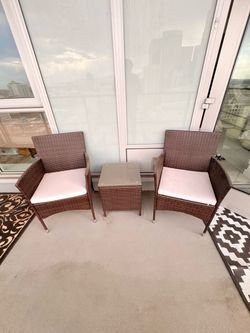 3-Piece Outdoor Wicker Patio Set