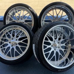 Intro Id 313 Staggered 22x9 - 22x12 With Toyo St III 265/35/22 - 335/25/22 Tires For Obs - C-10🔥🔥