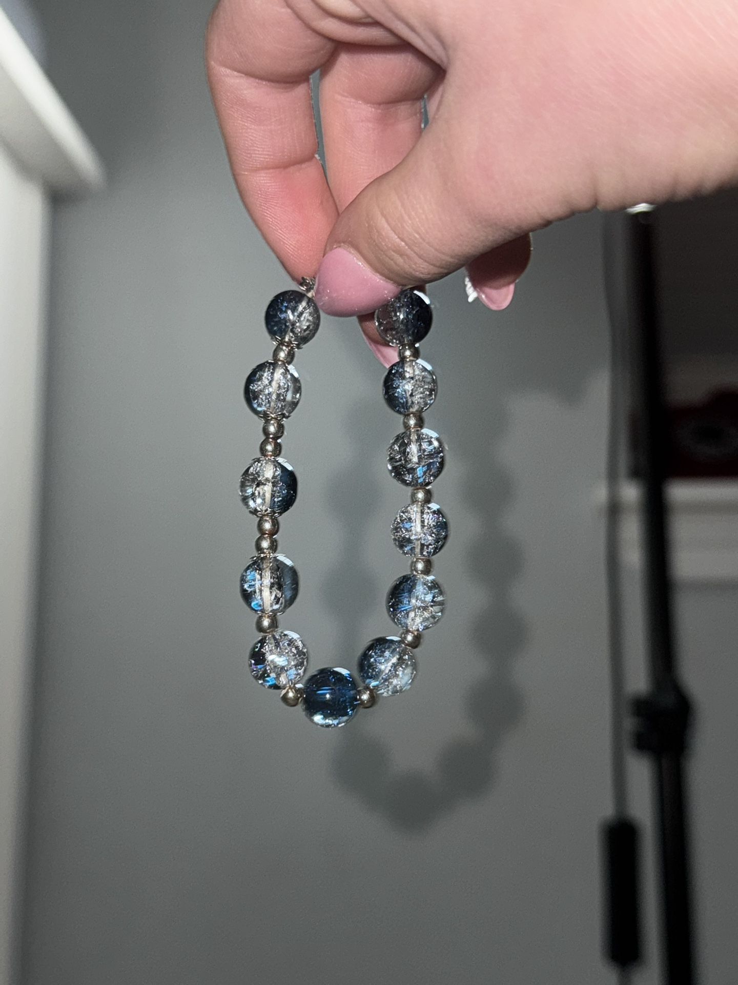 Blue Cat Eye Beaded Bracelet