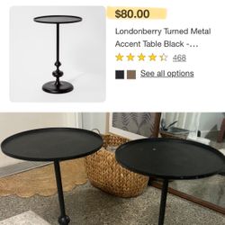 Metal Accent / Bedside Tables - 2 For $65  Or 1 $25