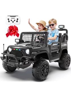 XL 24V 2 Seater Ride On Electric Car w/Remote Control, 24volt Battery Powered Electric Vehicle w/ 20" Large Seat, 130lbs Weight Capacity, Bluetooth