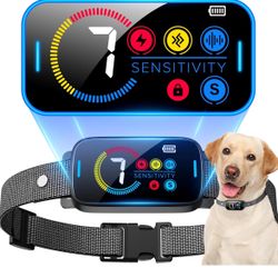  Bark Collar for Large Medium Dogs Smart Ultrasonic Dog Bark Collar Deterrent Device Rechargeable Anti Barking Collar with Adjustable Ul