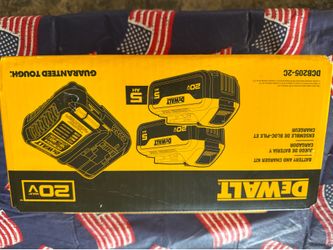 2 DeWalt 20vMax batteries and Charger
