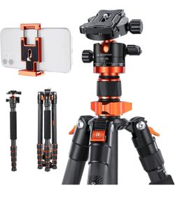 K & F CONCEPT 68" Carbon Fiber Camera Tripod Detachable Monopod for DSLR Cameras