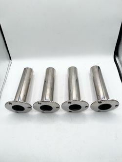 Flush Mount Fishing Rod Holder, Heavy Duty Stainless Steel (4 pieces)