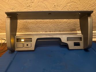 86-93 nissan d21 hardbody OEM silver cluster cover dash trim surround
