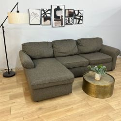 England Furniture 2-Piece Dark Gray Sectional Couch